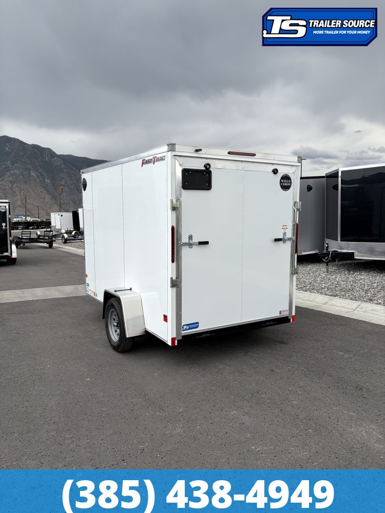 6x10 Wells Cargo FastTrac Enclosed Cargo Trailer - 6'6" Interior - 3.5K GVWR - .080 PolyCor, Ramp Door