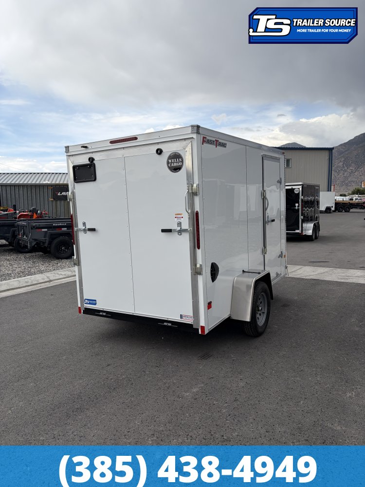 6x10 Wells Cargo FastTrac Enclosed Cargo Trailer - 6'6" Interior - 3.5K GVWR - .080 PolyCor, Ramp Door