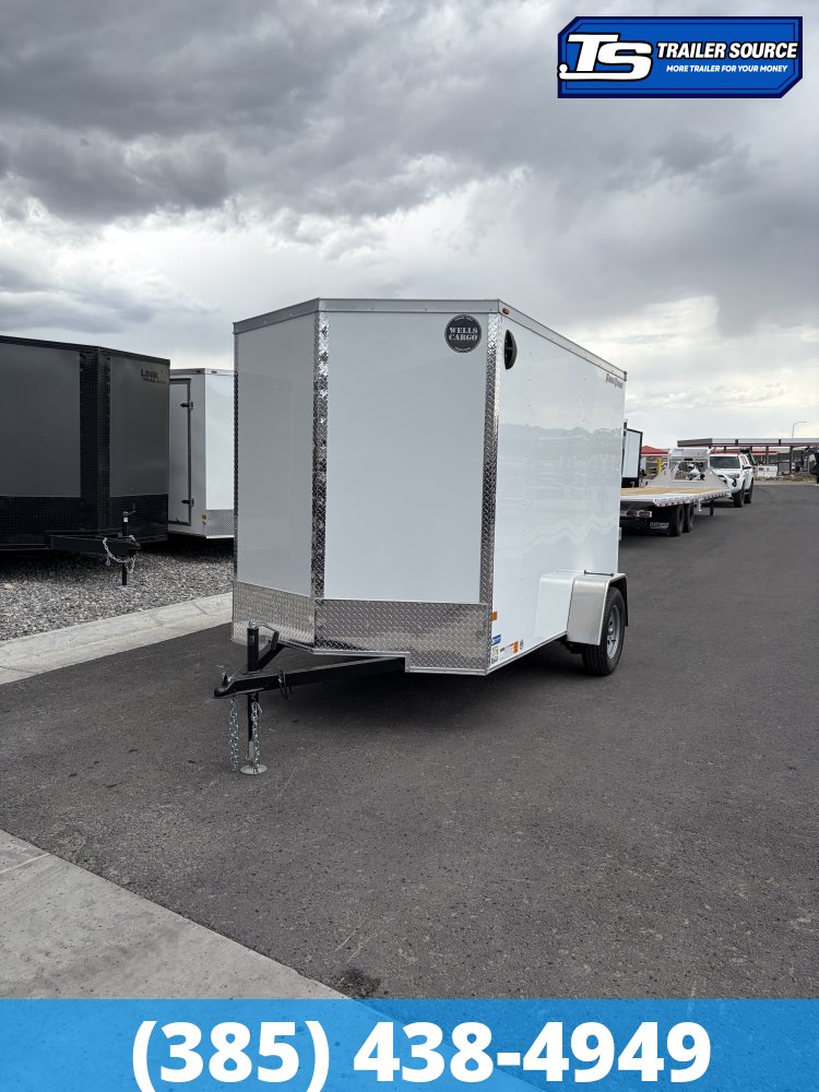 6x10 Wells Cargo FastTrac Enclosed Cargo Trailer - 6'6" Interior - 3.5K GVWR - .080 PolyCor, Ramp Door