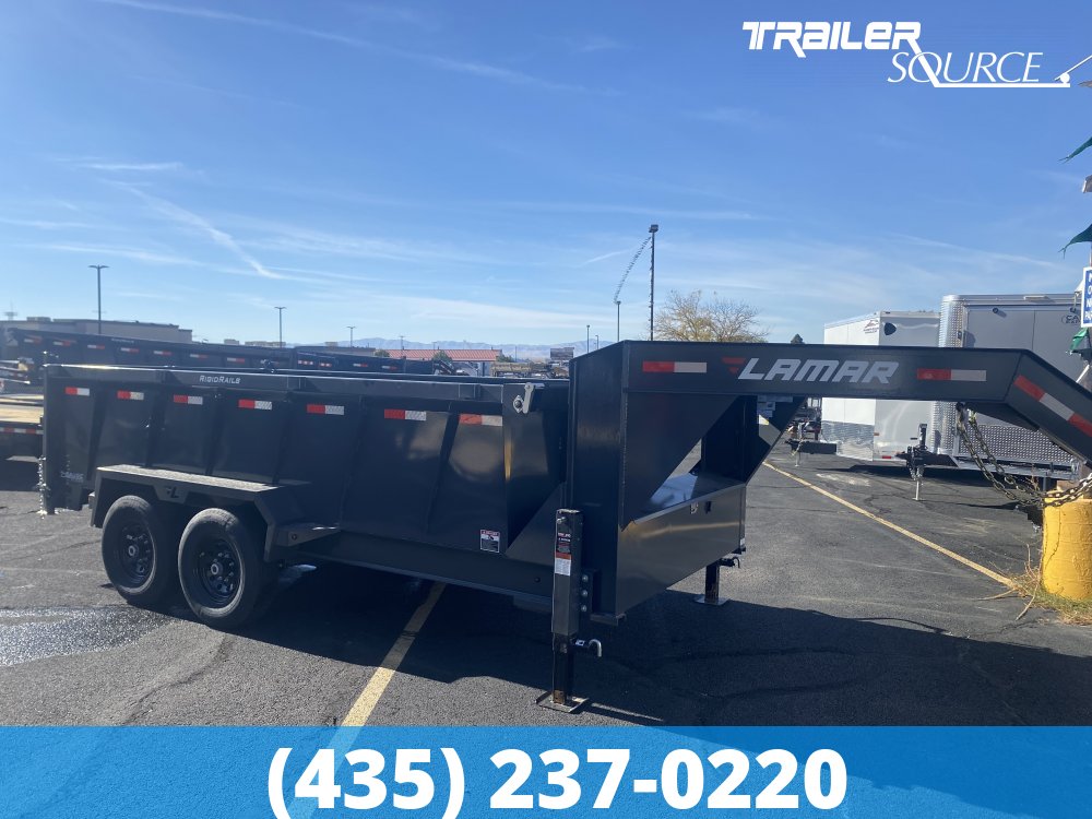 7x14 Lamar DT Telescopic 36" Sides 14K Dump Trailer