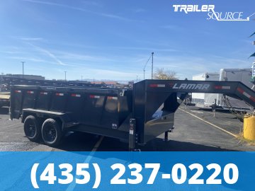 7x14 Lamar DT Telescopic 36" Sides 14K Dump Trailer