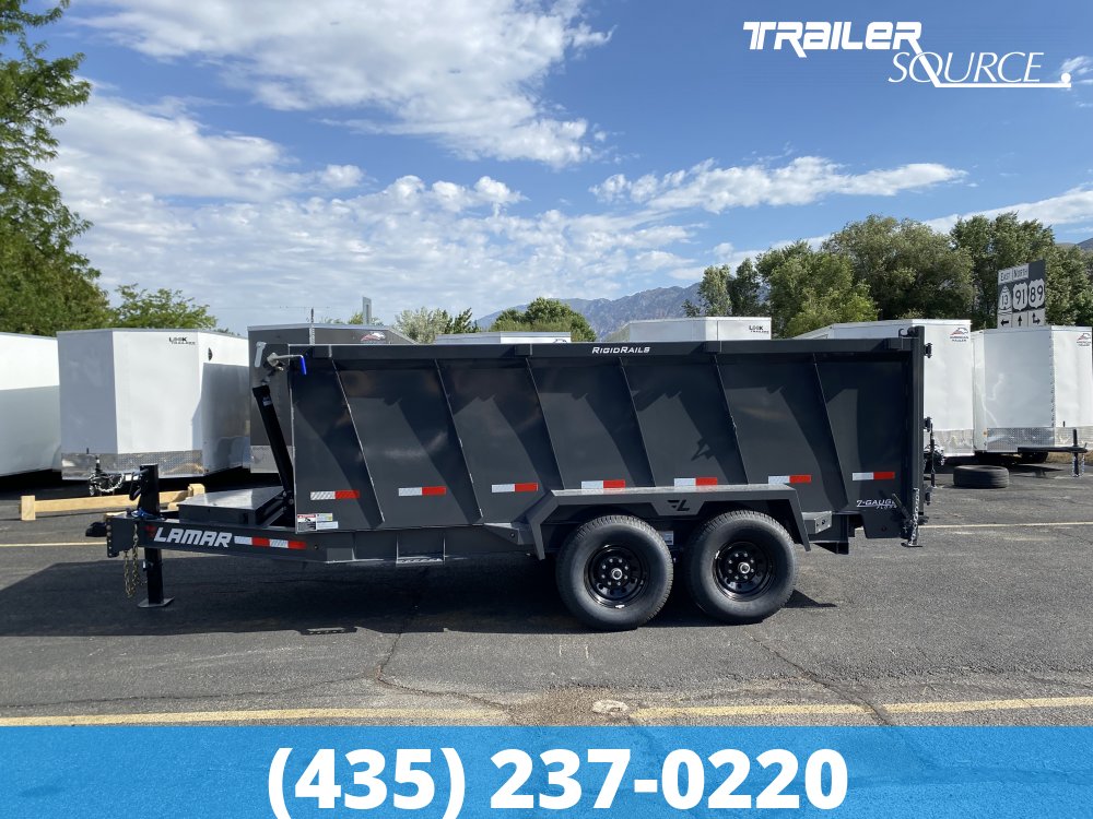 7x14 Lamar DT Gooseneck  15.7K Dump