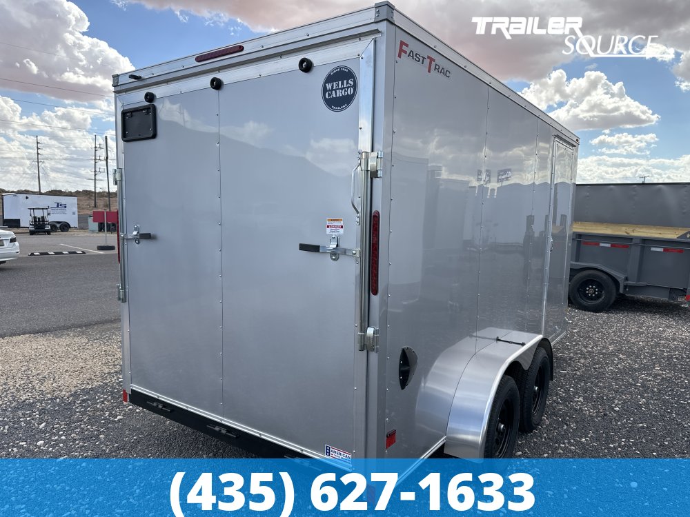 7x14 Wells Cargo Fast Trac Deluxe 7'0" Interior 7K Tandem Axle Enclosed Cargo