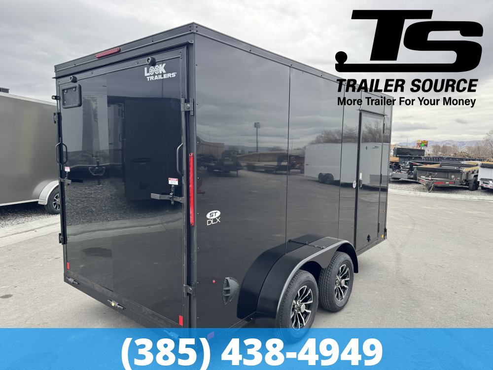 7x14 Look ST DLX Enclosed Cargo Trailer - 7'0" Interior - 7K GVWR - .080 PolyCor, Alloy Wheels, Black Out Package