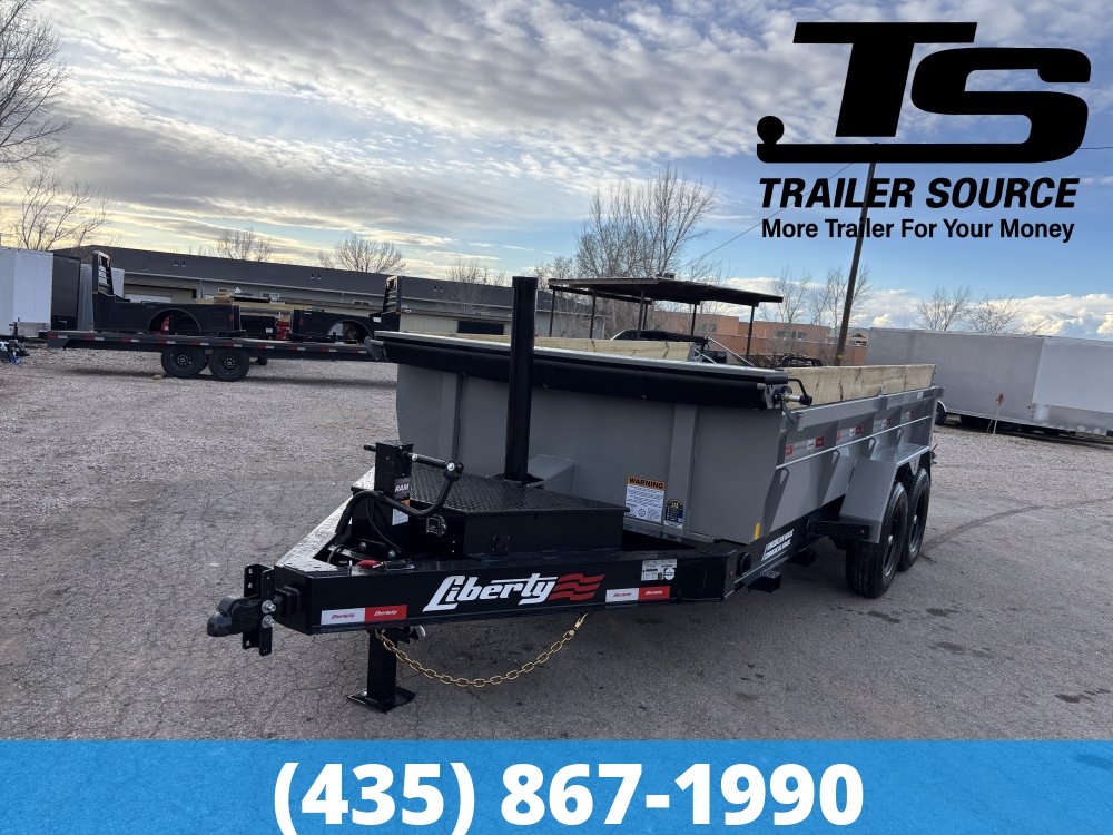 7x14 Liberty LD Dump Trailer - 24" Sides - 15.4K GVWR - 2 Tone Color, Detach and Defend Coupler