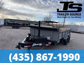 7x14 Liberty LD Dump Trailer - 24" Sides - 15.4K GVWR - 2 Tone Color, Detach and Defend Coupler