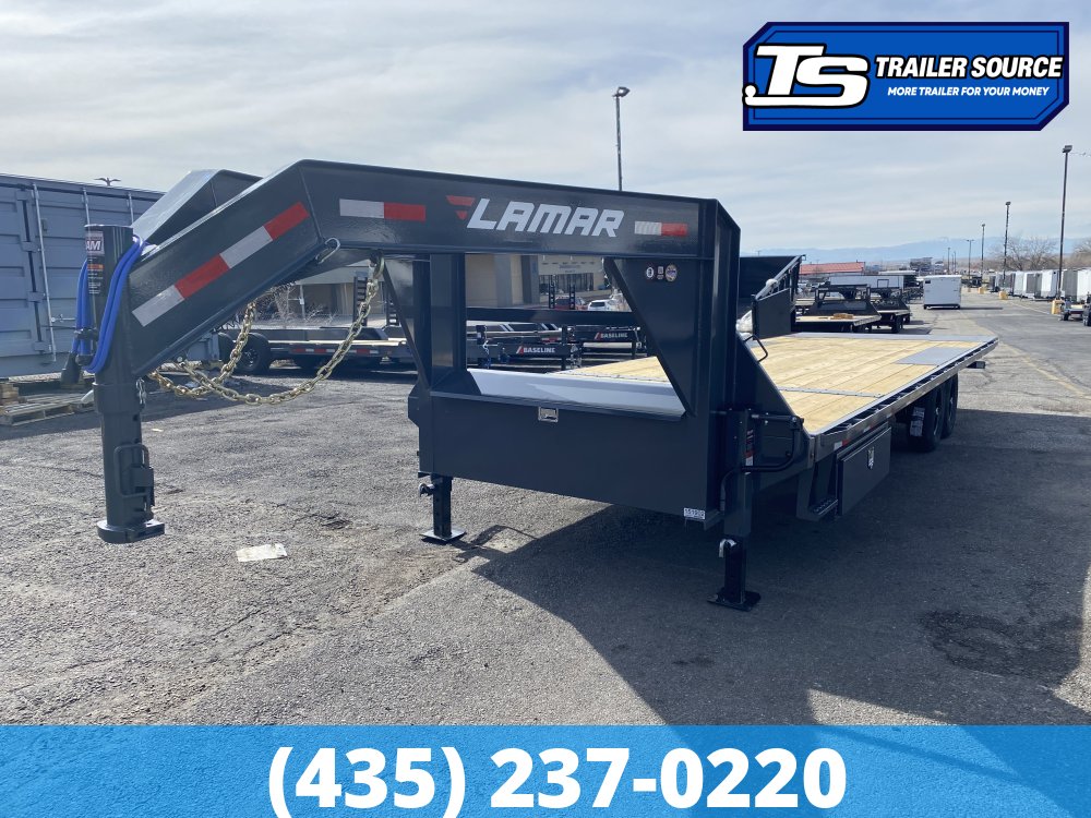 8.5x26 Lamar FA Gooseneck Deckover Tilt Trailer - 14K GVWR -