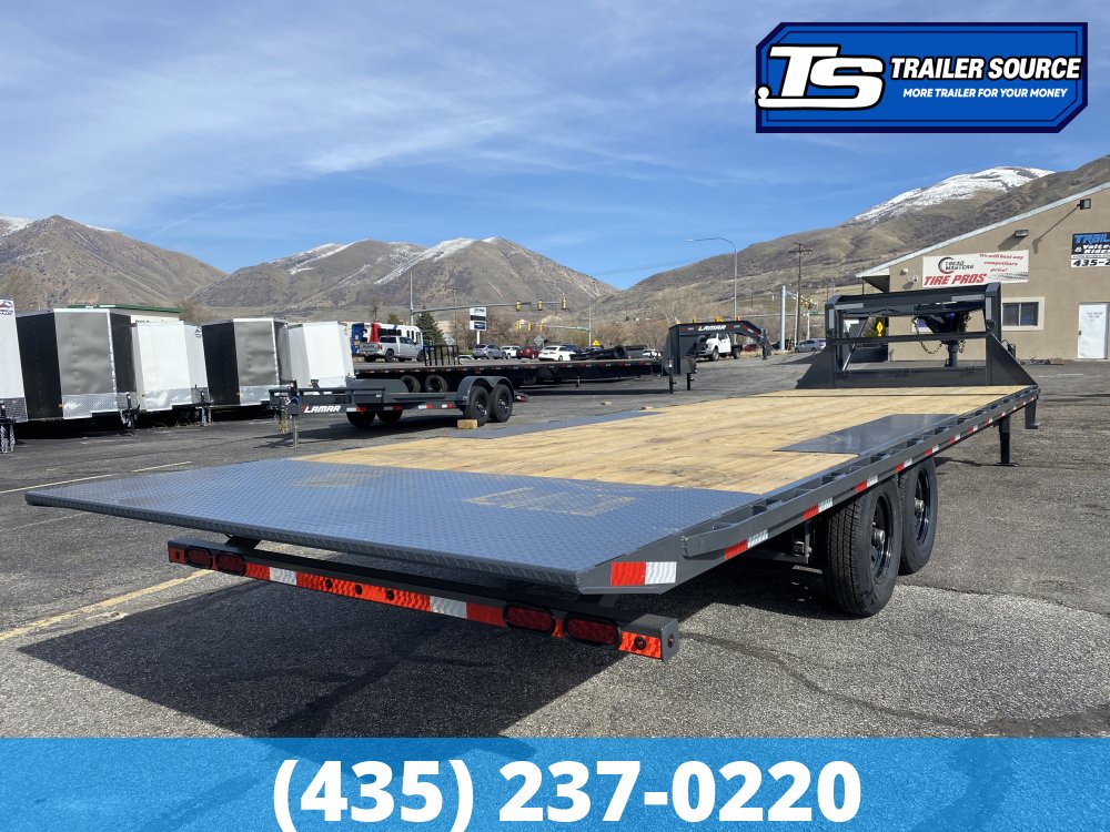 8.5x26 Lamar FA Gooseneck Deckover Tilt Trailer - 14K GVWR -