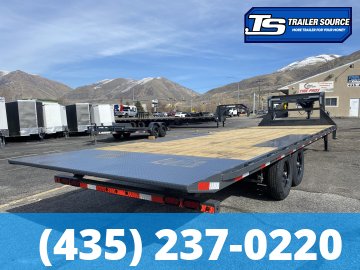 8.5x26 Lamar FA Gooseneck Deckover Tilt Trailer - 14K GVWR -