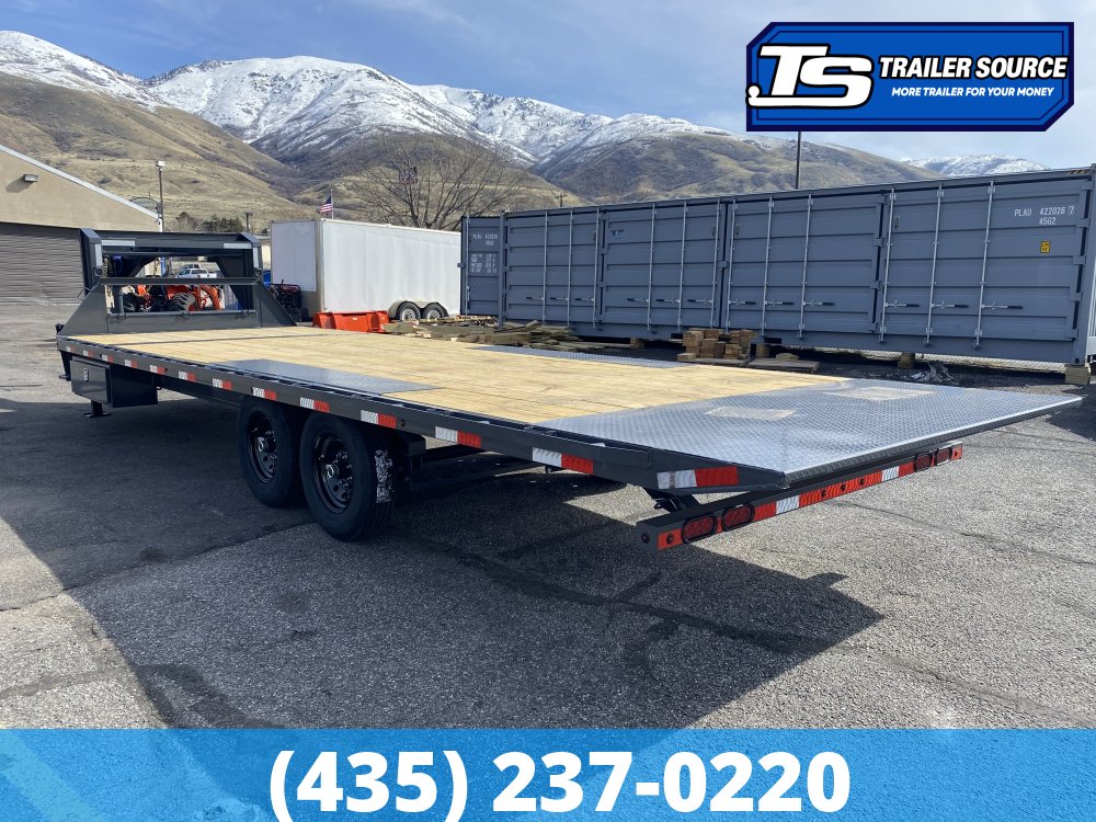 8.5x26 Lamar FA Gooseneck Deckover Tilt Trailer - 14K GVWR -