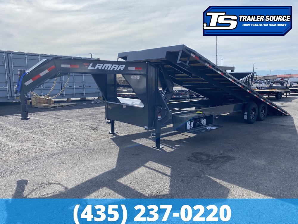 8.5x26 Lamar FA Gooseneck Deckover Tilt Trailer - 14K GVWR -