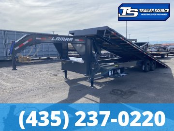 8.5x26 Lamar FA Gooseneck Deckover Tilt Trailer - 14K GVWR -