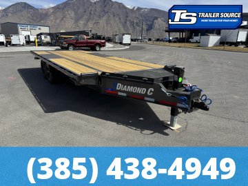8.5x22 Diamond C DET 210 Deckover Tilt Trailer - 23K GVWR -