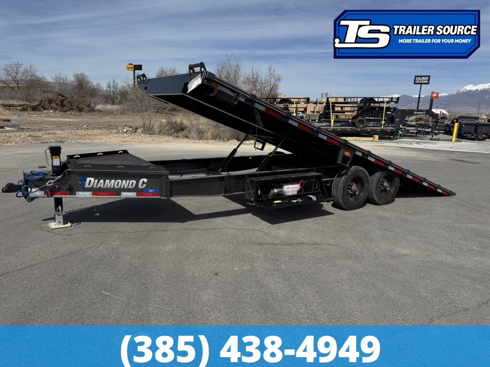 8.5x22 Diamond C DET 210 Deckover Tilt Trailer - 23K GVWR -