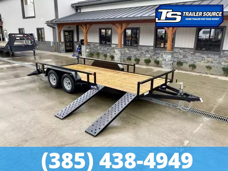 7x16 Sure-Trac Tube Top ATV Utility Trailer - 7K GVWR - Ramp Gate, Side Ramps