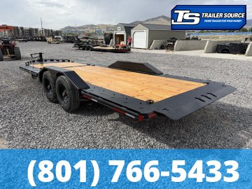 8.5x22 Double A Pro Series CT Tilt Trailer - 15.4K GVWR - Wide Body w/ Drive Over Fenders