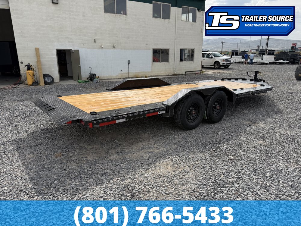 8.5x22 Double A Pro Series CT Tilt Trailer - 15.4K GVWR - Wide Body w/ Drive Over Fenders