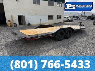 8.5x22 Double A Pro Series CT Tilt Trailer - 15.4K GVWR - Wide Body w/ Drive Over Fenders