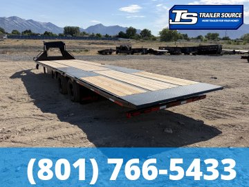 8.5x32 Double A Pro Series GHB Hydraulic Dovetail Gooseneck Equipment Trailer - 25.9K GVWR - Engineered Beam, Engineered Neck, Pierced Frame