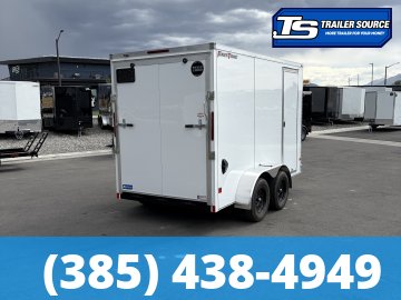 6x12 Wells Cargo Fast Trac Deluxe Enclosed Cargo Trailer - 7'0" Interior - 7K GVWR - .080 PolyCor, Ramp Door, Ramp Extension