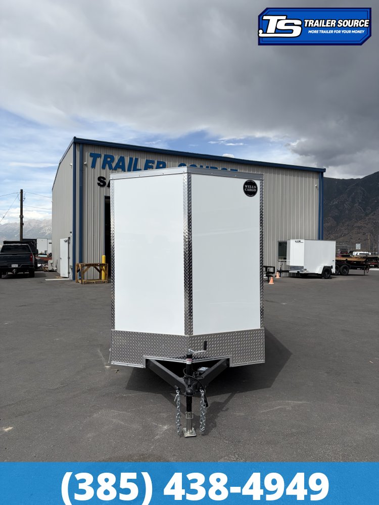 6x12 Wells Cargo Fast Trac Deluxe Enclosed Cargo Trailer - 7'0" Interior - 7K GVWR - .080 PolyCor, Ramp Door, Ramp Extension