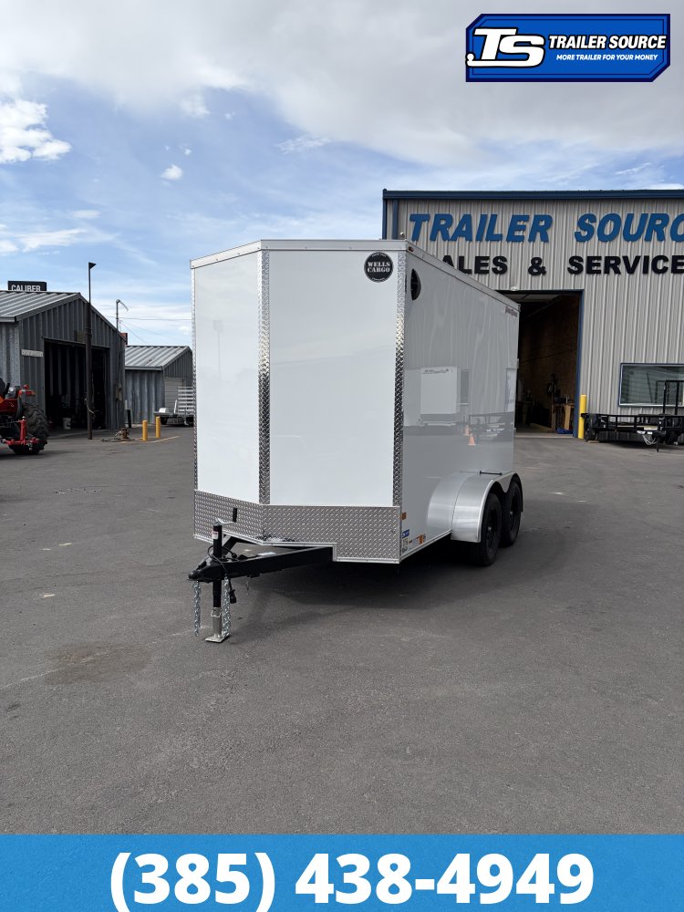 6x12 Wells Cargo Fast Trac Deluxe Enclosed Cargo Trailer - 7'0" Interior - 7K GVWR - .080 PolyCor, Ramp Door, Ramp Extension