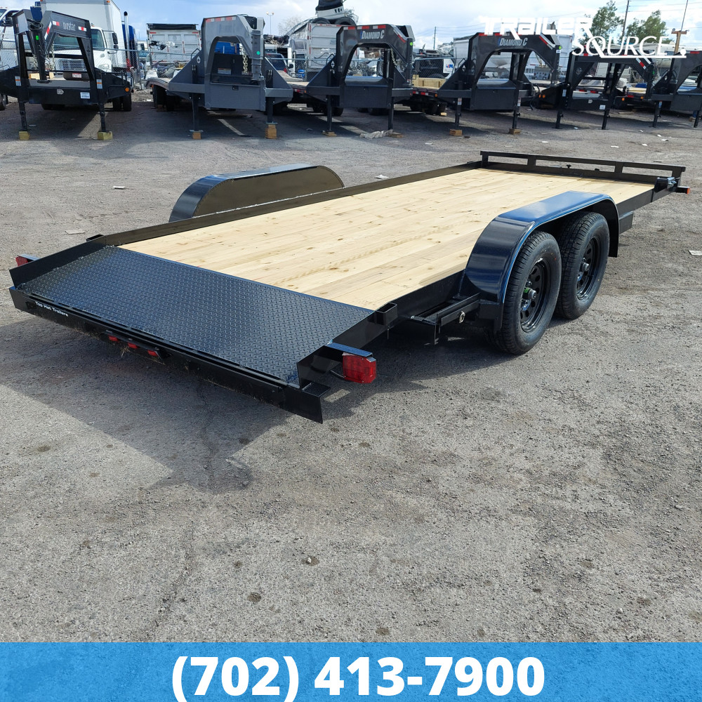 7x18 Top Hat Car Hauler 7K  Flatbed Car Hauler