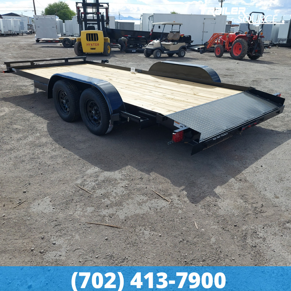 7x18 Top Hat Car Hauler 7K  Flatbed Car Hauler