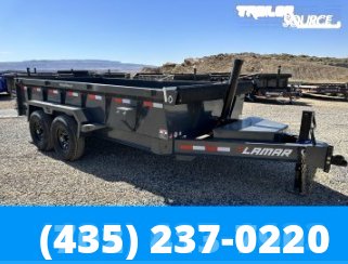 7x14 Lamar DT Telescopic 24" Sides 14K Dump Trailer