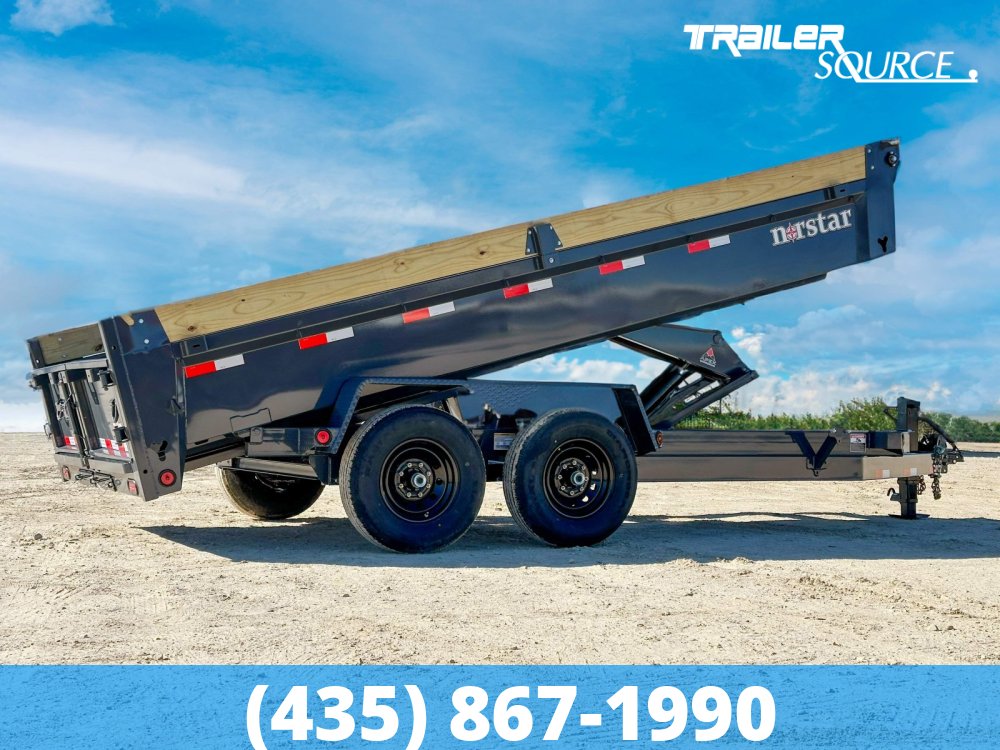 7x16 Norstar Iron Bull DCB 20" Sides 14K Dump Trailer