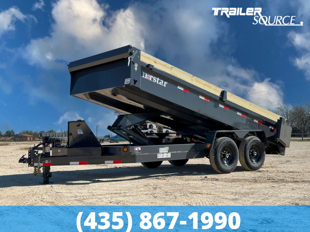 7x16 Norstar Iron Bull DCB 20" Sides 14K Dump Trailer