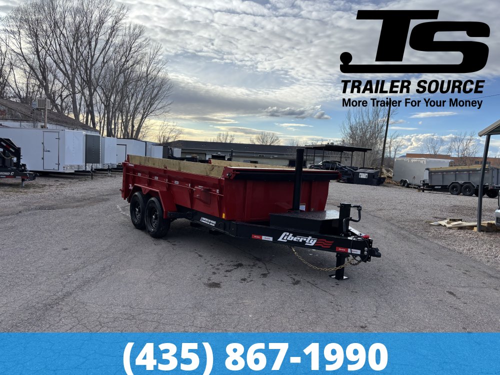 7x14 Liberty LD Dump Trailer - 24" Sides - 15.4K GVWR - 2 Tone Color