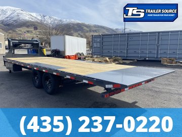 8.5x24 Lamar FA Gooseneck Deckover Tilt Trailer - 14K GVWR -