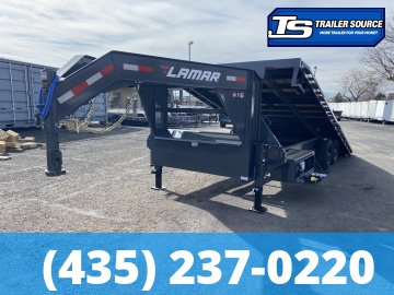 8.5x24 Lamar FA Gooseneck Deckover Tilt Trailer - 14K GVWR -