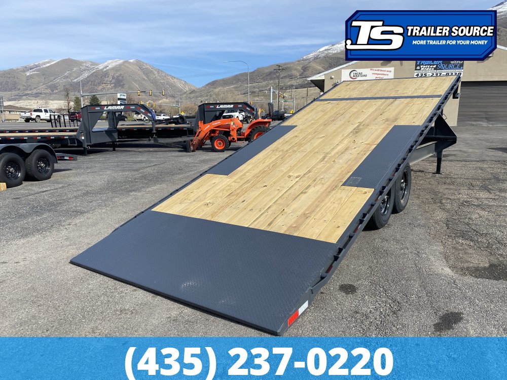 8.5x24 Lamar FA Gooseneck Deckover Tilt Trailer - 14K GVWR -