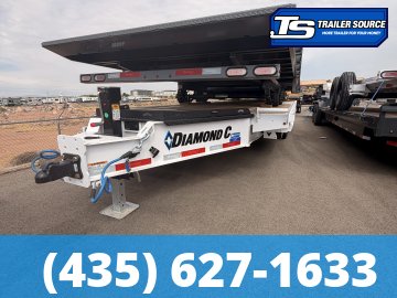 8.5x22 Diamond C DET 210 Deckover Tilt Trailer - 23K GVWR - Torsion Axles