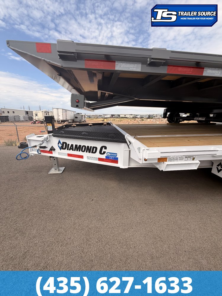 8.5x22 Diamond C DET 210 Deckover Tilt Trailer - 23K GVWR - Torsion Axles