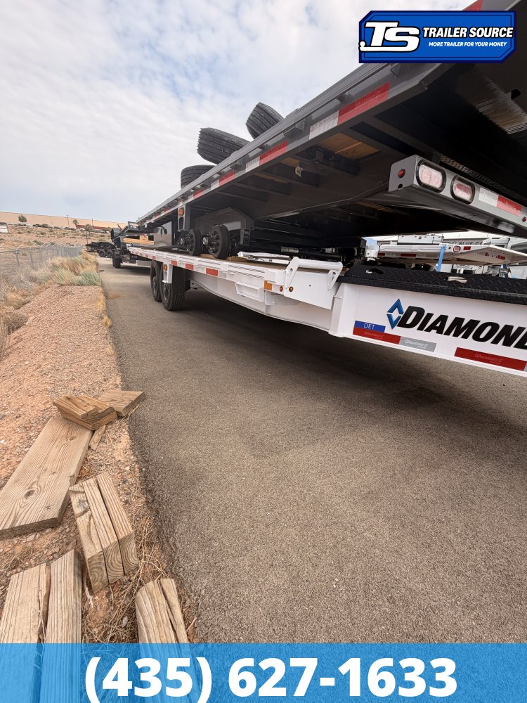 8.5x22 Diamond C DET 210 Deckover Tilt Trailer - 23K GVWR - Torsion Axles