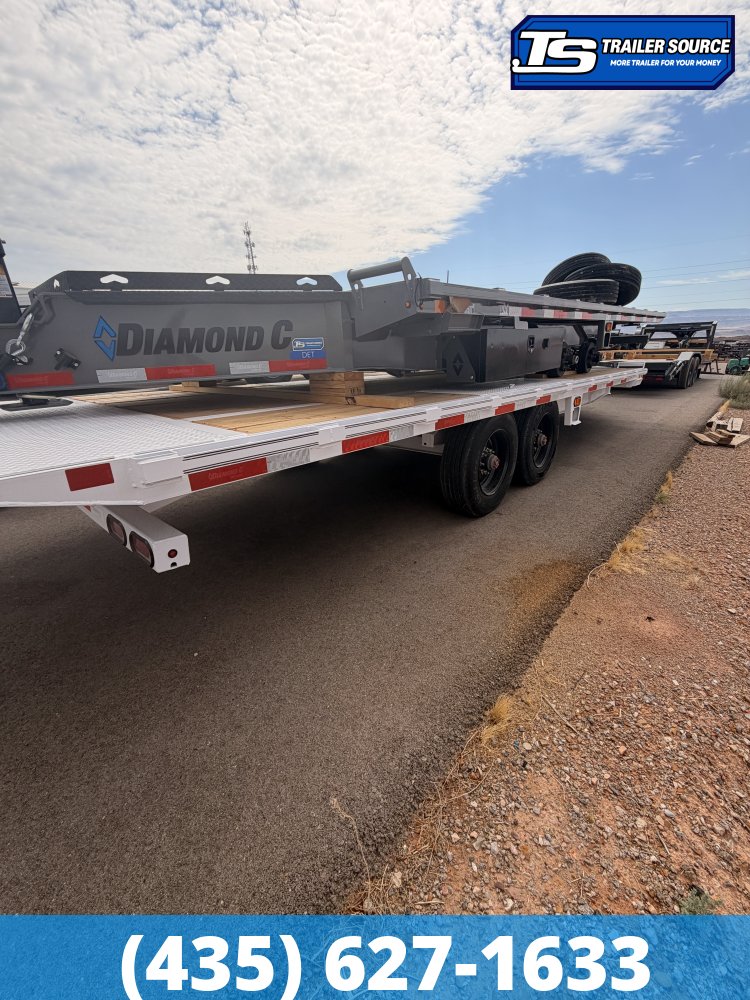 8.5x22 Diamond C DET 210 Deckover Tilt Trailer - 23K GVWR - Torsion Axles