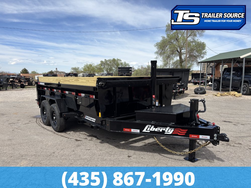 7x14 Liberty LD Dump Trailer - 24" Sides - 15.4K GVWR -