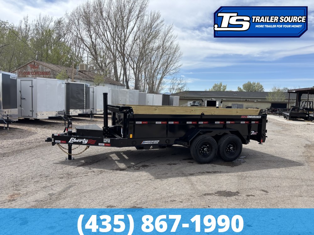 7x14 Liberty LD Dump Trailer - 24" Sides - 15.4K GVWR -