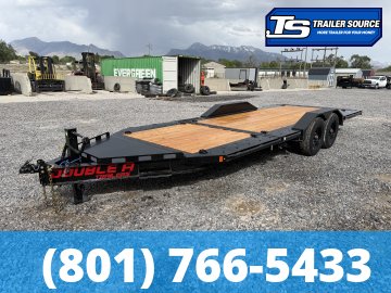 8.5x22 Double A Pro Series CT Tilt Trailer - 17.5K GVWR - Wide Body w/ Drive Over Fenders