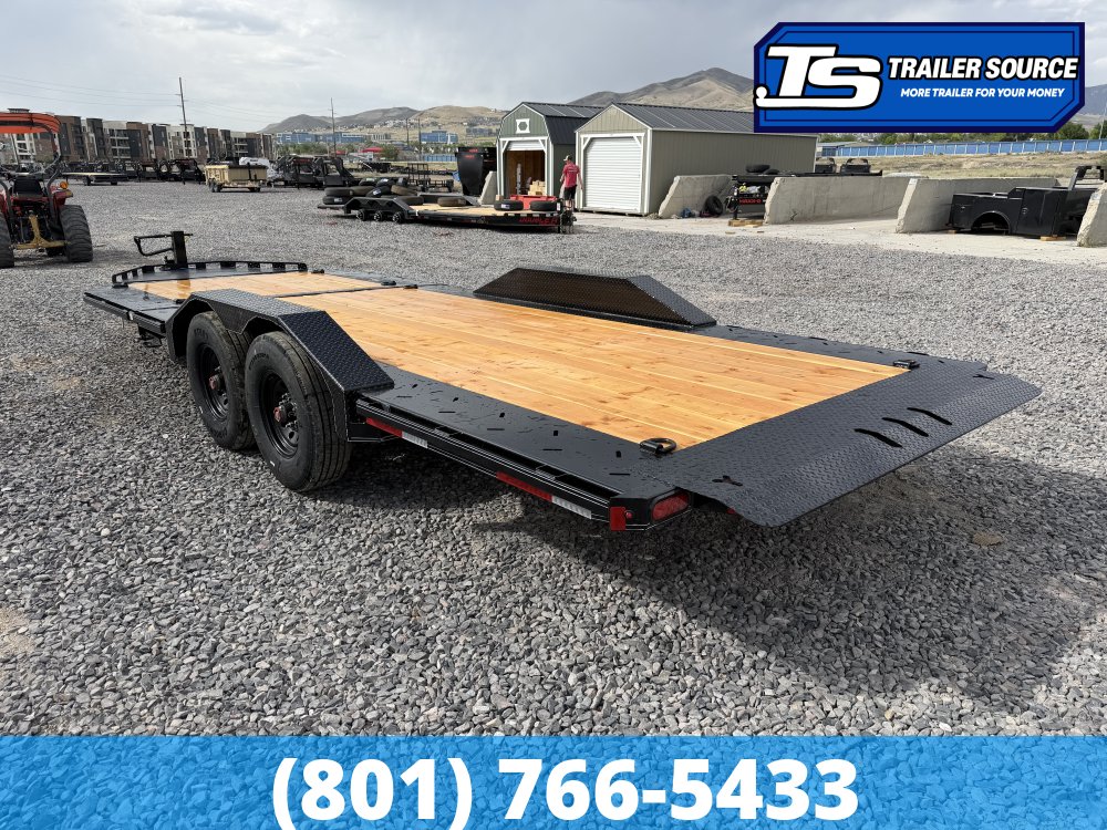 8.5x22 Double A Pro Series CT Tilt Trailer - 17.5K GVWR - Wide Body w/ Drive Over Fenders