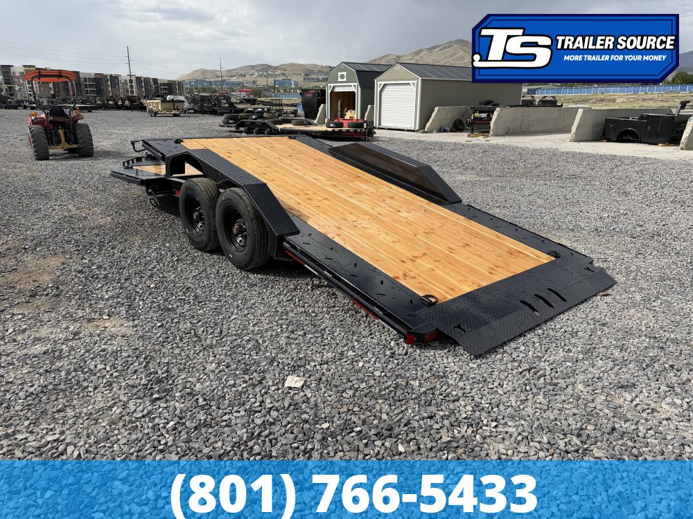 8.5x22 Double A Pro Series CT Tilt Trailer - 17.5K GVWR - Wide Body w/ Drive Over Fenders