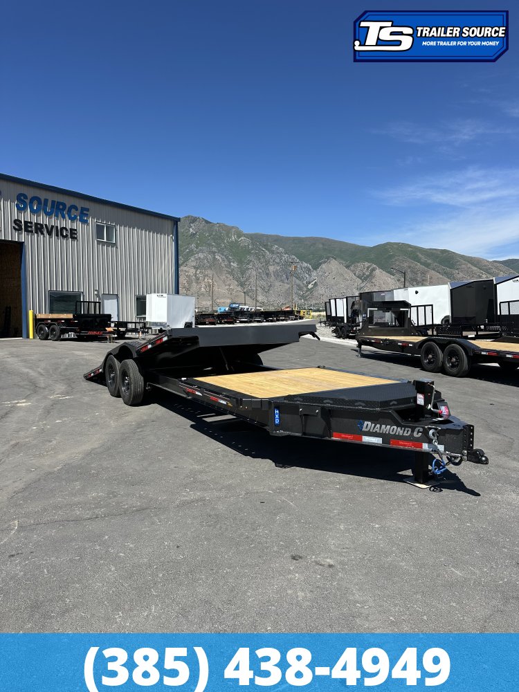 8.5x24 Diamond C HXD 207 Wide Body w/ Drive Over Fenders Tilt Trailer - 15.5K GVWR -