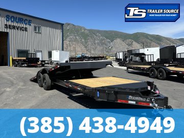 8.5x24 Diamond C HXD 207 Wide Body w/ Drive Over Fenders Tilt Trailer - 15.5K GVWR -