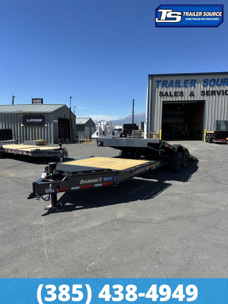 8.5x24 Diamond C HXD 207 Wide Body w/ Drive Over Fenders Tilt Trailer - 15.5K GVWR -