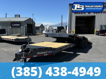 8.5x24 Diamond C HXD 207 Wide Body w/ Drive Over Fenders Tilt Trailer - 15.5K GVWR -