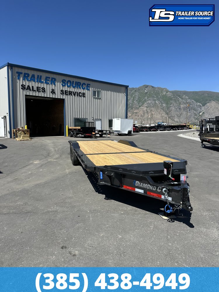 8.5x24 Diamond C HXD 207 Wide Body w/ Drive Over Fenders Tilt Trailer - 15.5K GVWR -