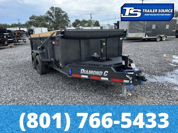 7x14 Diamond C LPT 208 Dump Trailer - 32" Sides - 18K GVWR - 18 Ply Tires, ABS Brakes, Board Brackets